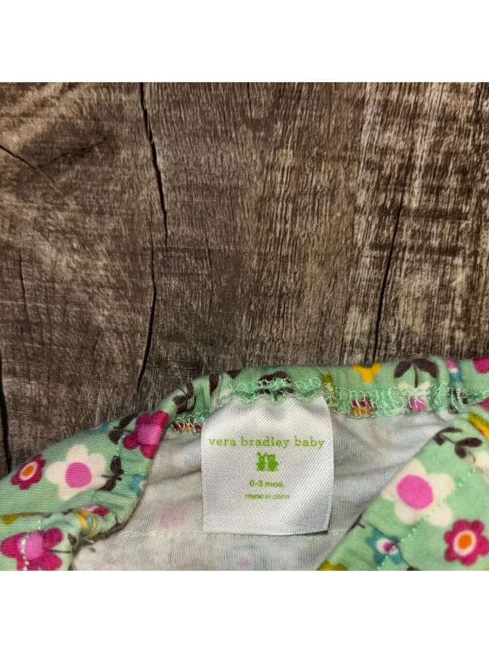 Vera Bradley Baby Ruffle Diaper Cover Bloomers Mint Green Floral 0-3 Months